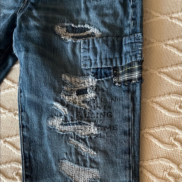 Distressed patchwork jeans by Polo Ralph Lauren size 27 - Picture 3 of 12